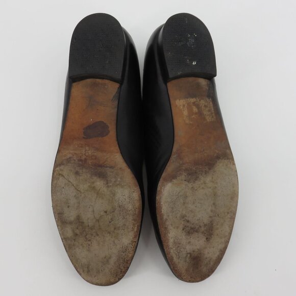 Brooks Brothers Women 8 M Solid Black Leather Loafers Slip On Shoes Flats Italy - Picture 13 of 16